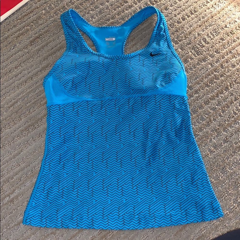 NIKE blue and black workout top!